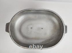 Forever Cast Aluminum Roaster Oval Dutch Oven withLid Fleur De Lis 8 Qt 18x10x5