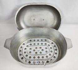 Forever Cast Aluminum Roaster Oval Dutch Oven withLid Fleur De Lis 8 Qt 18x10x5