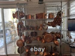 French Hammered Copper Cookware Braiser or Dutch Oven/Lid Williams Sonoma France
