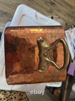 French Hammered Copper Cookware Braiser or Dutch Oven/Lid Williams Sonoma France