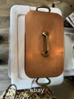 French Hammered Copper Cookware Braiser or Dutch Oven/Lid Williams Sonoma France