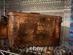 French Hammered Copper Cookware Braiser or Dutch Oven/Lid Williams Sonoma France