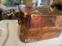 French Hammered Copper Cookware Braiser or Dutch Oven/Lid Williams Sonoma France