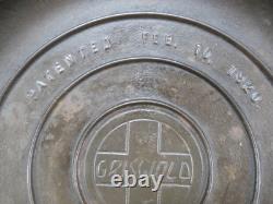 GRISWOLD Embossed #9 Cast Iron Dutch Oven Lid Slant Logo Seasoned