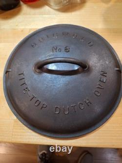 GRISWOLD No. 8 Tite-Top DUTCH OVEN A 2551 LID ONLY Pat. 1920 Erie PA SLANT LOGO