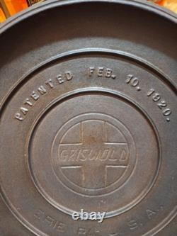 GRISWOLD No. 8 Tite-Top DUTCH OVEN A 2551 LID ONLY Pat. 1920 Erie PA SLANT LOGO