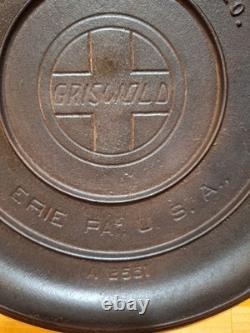 GRISWOLD No. 8 Tite-Top DUTCH OVEN A 2551 LID ONLY Pat. 1920 Erie PA SLANT LOGO