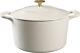 Gatwick 7 Qt Enamel Cast Iron Dutch Oven, Linen Withgold Knob