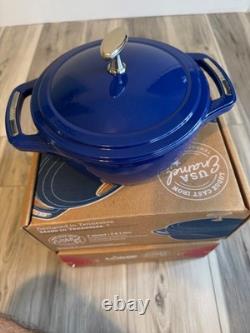 Genuine LODGE USA Enamel Cast Iron Dutch Oven US Made 3 Qt 2ND Quality