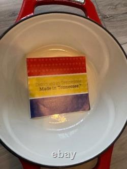 Genuine LODGE USA Enamel Cast Iron Dutch Oven US Made 3 Qt 2ND Quality