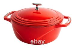 Genuine LODGE USA Enamel Cast Iron Dutch Oven US Made 3 Qt 2ND Quality