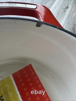 Genuine LODGE USA Enamel Cast Iron Dutch Oven US Made 3 Qt 2ND Quality