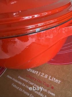 Genuine LODGE USA Enamel Cast Iron Dutch Oven US Made 3 Qt 2ND Quality