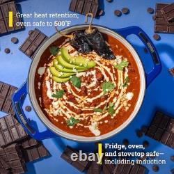 Genuine LODGE USA Enamel Cast Iron Dutch Oven US Made Smooth Sailing 7.5 Qt