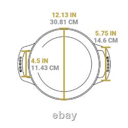 Genuine LODGE USA Enamel Cast Iron Dutch Oven US Made Smooth Sailing 7.5 Qt