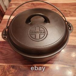 Griswold 1278 Cast Iron Dutch Oven #8, Large Block Logo, Button Logo Lid, c1950s