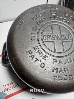 Griswold # 6 Cast Iron Tite-top Dutch Oven & Lid 2605 2606 Antique RARe