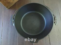 Griswold #8 Cast Iron Dutch Oven With Large Block Logo & Matching Cover Restored