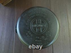 Griswold #8 Cast Iron Dutch Oven With Large Block Logo & Matching Cover Restored