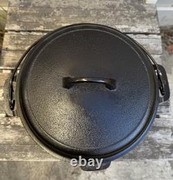 Griswold #8 Cast Iron Dutch Oven with Lid Tite-Top 833 & 1288B LBL Restored