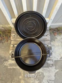 Griswold #8 Cast Iron Dutch Oven with Lid Tite-Top 833 & 1288B LBL Restored