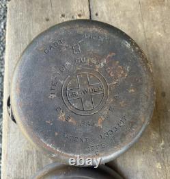 Griswold #8 Cast Iron Erie Dutch Oven 1278C with Self Basting Lid TRIVET 1288B