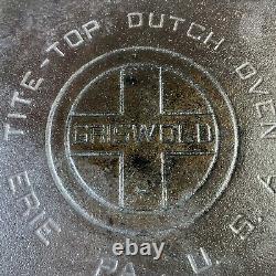 Griswold # 8 Dutch Oven 1278 A Cast Iron with Self Basting Lid 1288 B
