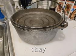 Griswold # 8 Dutch Oven 1278 Cast Iron with Self Basting Lid 1288 & Insert