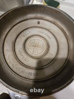 Griswold # 8 Dutch Oven 1278 Cast Iron with Self Basting Lid 1288 & Insert