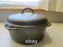 Griswold #8 Lg. Block Dutch Oven/ Lid and Trivet 1278 B & 1288 A 1950's New