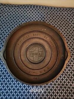 Griswold #8 cast iron fully marked dutch oven lid