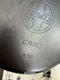 Griswold Cast Iron #11 Slant Erie Logo Dutch Oven Matching Oven And Lid