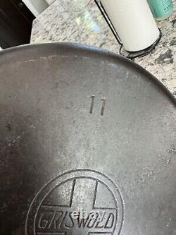 Griswold Cast Iron #11 Slant Erie Logo Dutch Oven Matching Oven And Lid