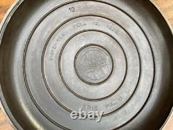 Griswold Cast Iron #13 Smooth Top Dutch Oven Lid