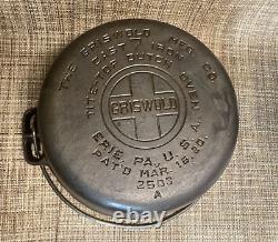 Griswold Cast Iron No. 7 Dutch Oven with Lid &Trivet Big Block Logo