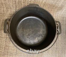 Griswold Cast Iron No. 7 Dutch Oven with Lid &Trivet Big Block Logo