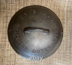 Griswold Cast Iron No. 7 Dutch Oven with Lid &Trivet Big Block Logo