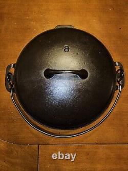 Griswold Iron Mountain #8 Dutch Oven No. 1036 With Matching Lid No. 1037