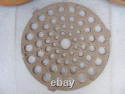 Griswold Large Logo Cast Iron #10 Dutch Oven Erie 835 with 2553 Lid + Trivet, 1920