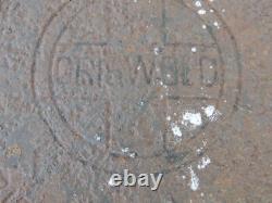 Griswold Large Logo Cast Iron #10 Dutch Oven Erie 835 with 2553 Lid + Trivet, 1920