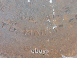 Griswold Large Logo Cast Iron #10 Dutch Oven Erie 835 with 2553 Lid + Trivet, 1920