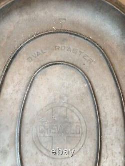 Griswold No. 7 Oval Roaster Dutch Oven Cast Iron 647 & 648A Lid with 276 Trivet