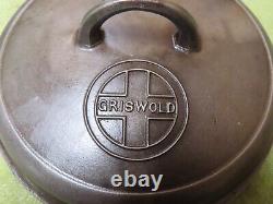 Griswold No. 8 Cast Iron Dutch Oven Lid, 1288, Button Lgo, Self bast'gGD+? 2.25