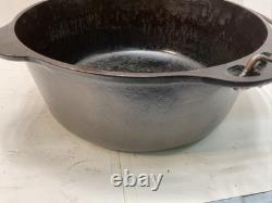 Griswold No. 8 Cast Iron Dutch Oven With Self Basting Lid