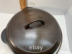 Griswold No. 8 Cast Iron Dutch Oven With Self Basting Lid