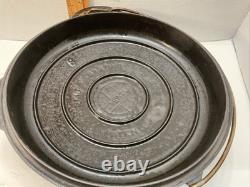 Griswold No. 8 Cast Iron Dutch Oven With Self Basting Lid