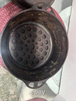 Griswold No. 8 Tight Top Dutch Oven W 1288A Self Basting Lid Small Block Logo