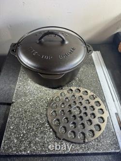 Griswold No. 8 Tite-Top Dutch Oven 1278 with Lid & Trivet 206 Cast Iron