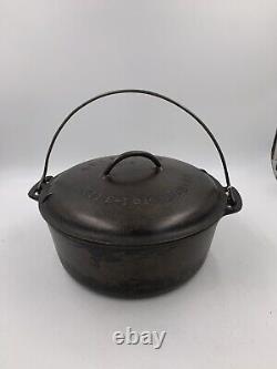 Griswold No 9 Tite Top Baster Cast Iron Dutch Oven with Lid