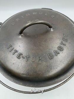 Griswold No 9 Tite Top Baster Cast Iron Dutch Oven with Lid